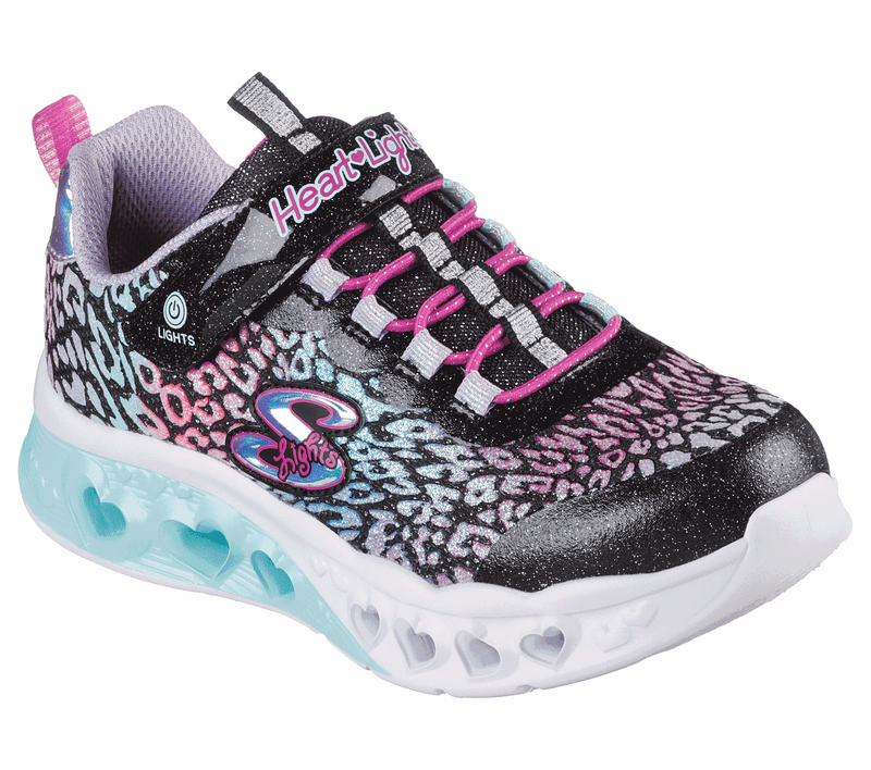 SKECHERS FLUTTER HEART LIGHTS - LOVES WILD  - 302314L - BKMT