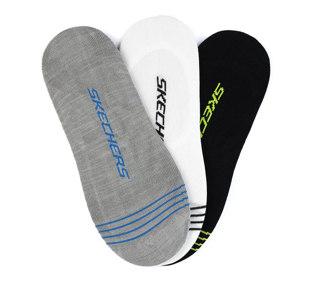 SKECHERS 3PK MENS NON TERRY NO SHOW LINER - S115177 - 009
