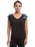 SKECHERS KNIT OPEN BACK VNECK TOP