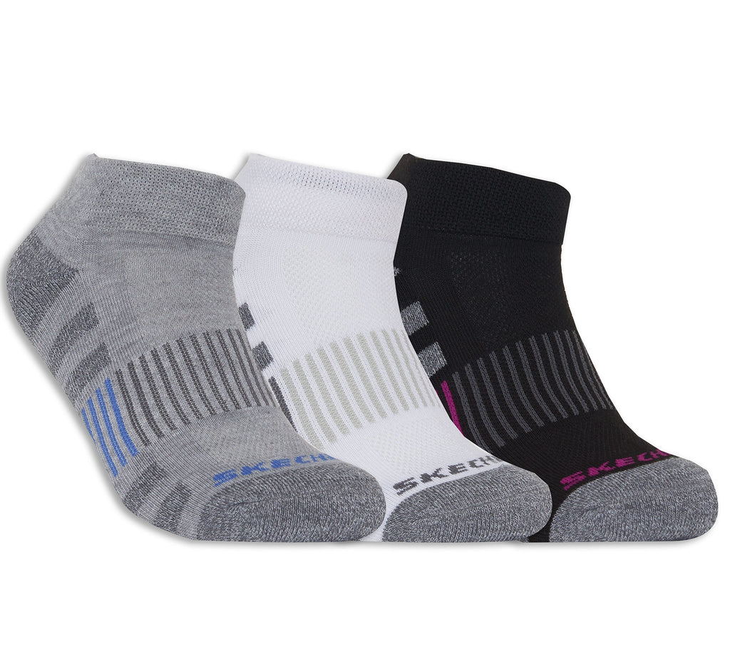 SKECHERS 3PK MENS EXTENDED TERRY QTR CREW